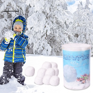 【พร้อมส่ง】ลูกบอลหิมะปลอม ผ้าฝ้าย สีขาว สําหรับตกแต่งบ้าน ในร่ม และกลางแจ้ง 40 ชิ้น
