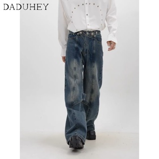 DaDuHey🔥 2023 New Trendy Ins Fashionable Loose All-Match Casual Pants American Style Retro Washed Straight Jeans