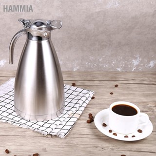 HAMMIA สแตนเลสหม้อชากาแฟผนังคู่สูญญากาศฉนวนกระติกน้ำร้อนขวดน้ำร้อน