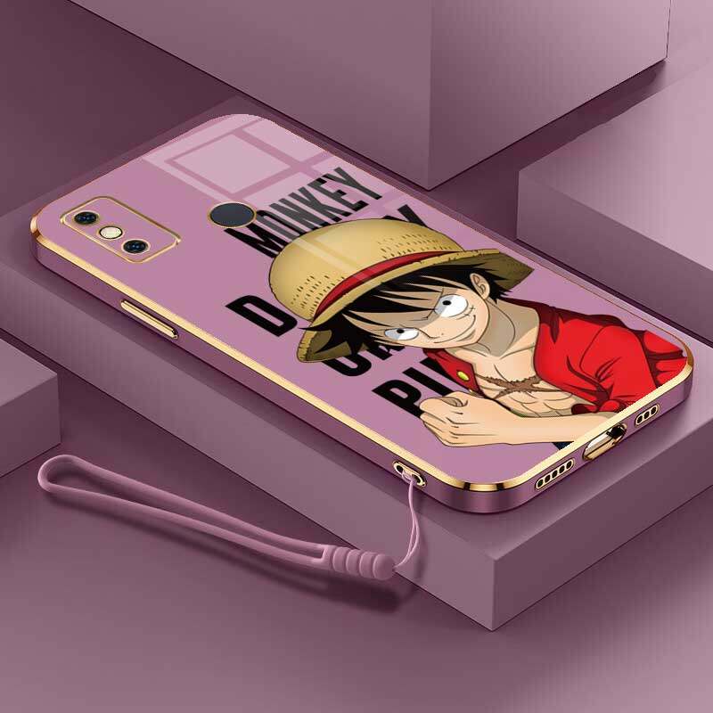 เคสซิลิโคนนิ่ม-ลายการ์ตูนลูฟี่-หรูหรา-พร้อมสายคล้อง-สําหรับ-infinix-tecno-spark-6-go-infinix-tecno-spark-go-2020-2021