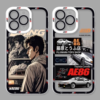 เคสโทรศัพท์มือถือแบบนิ่ม ใส ลายอะนิเมะ Initial D น่ารัก สําหรับ case samsung Galaxy A24 A14 A33 A73 A34 A54 A70 A22 Note 9 10 Plus 20 S9 S10 S23 S20 FE S21 S22 Ultra 5G