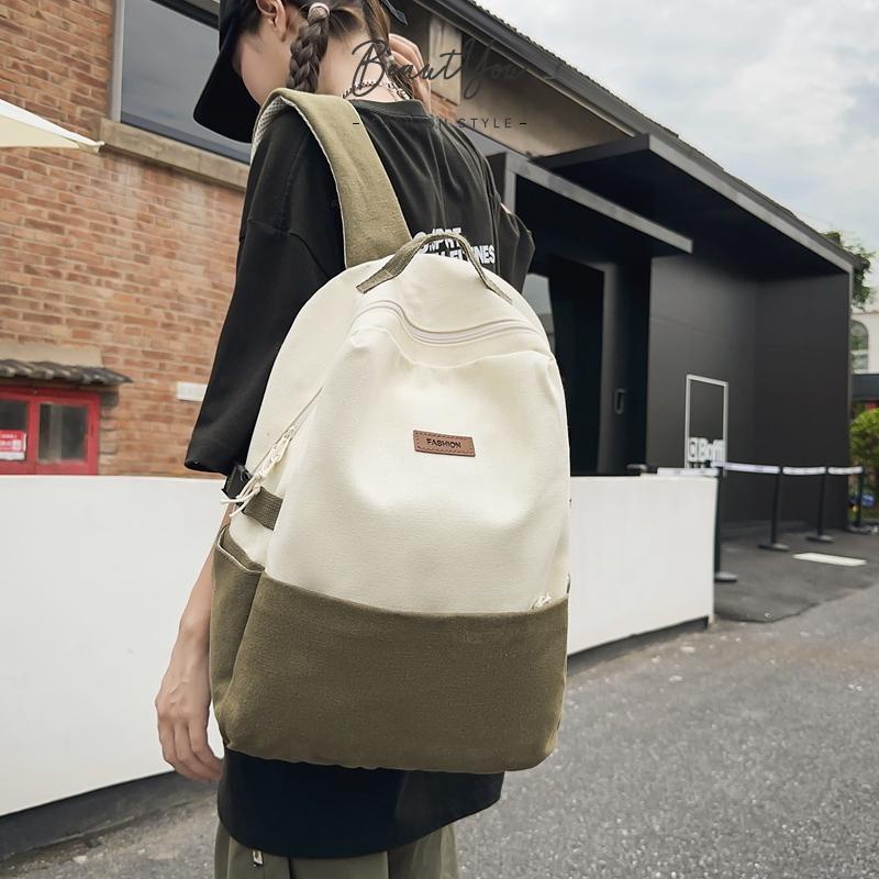 กระเป๋าเป้สะพายหลัง-กระเป๋านักเรียน-ผ้าแคนวาส-ขนาดใหญ่-น้ําหนักเบา-เหมาะกับการเดินทาง-สําหรับผู้หญิง-beautyou-th