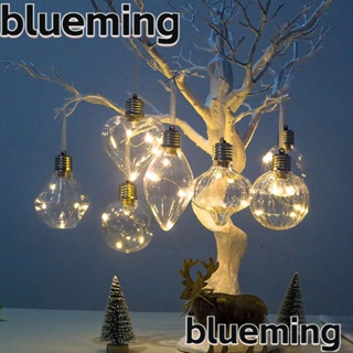Blueming2 หลอดไฟ PET รูปต้นคริสต์มาส สําหรับตกแต่งวันหยุด