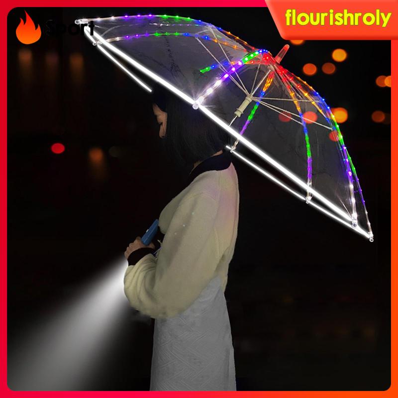 flourish-ร่มกันฝน-ด้ามจับยาว-มีไฟ-led-แบบพกพา-สําหรับผู้ใหญ่-เดินเล่น-แบกเป้-ปีนเขา-กลางแจ้ง