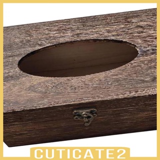 [Cuticate2] กล่องทิชชู่ แบบไม้ ตั้งได้ สําหรับเคาน์เตอร์