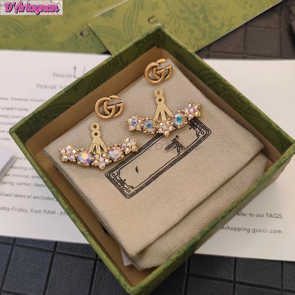boutique-spot-gg-ต่างหูเข็มเงิน-925-ชุบทอง-ประดับโลโก้คริสตัล-เพชร-หลากสี-คุณภาพสูง-สไตล์เกาหลี-เรโทร-แฟชั่นสําหรับผู้หญิง-2023