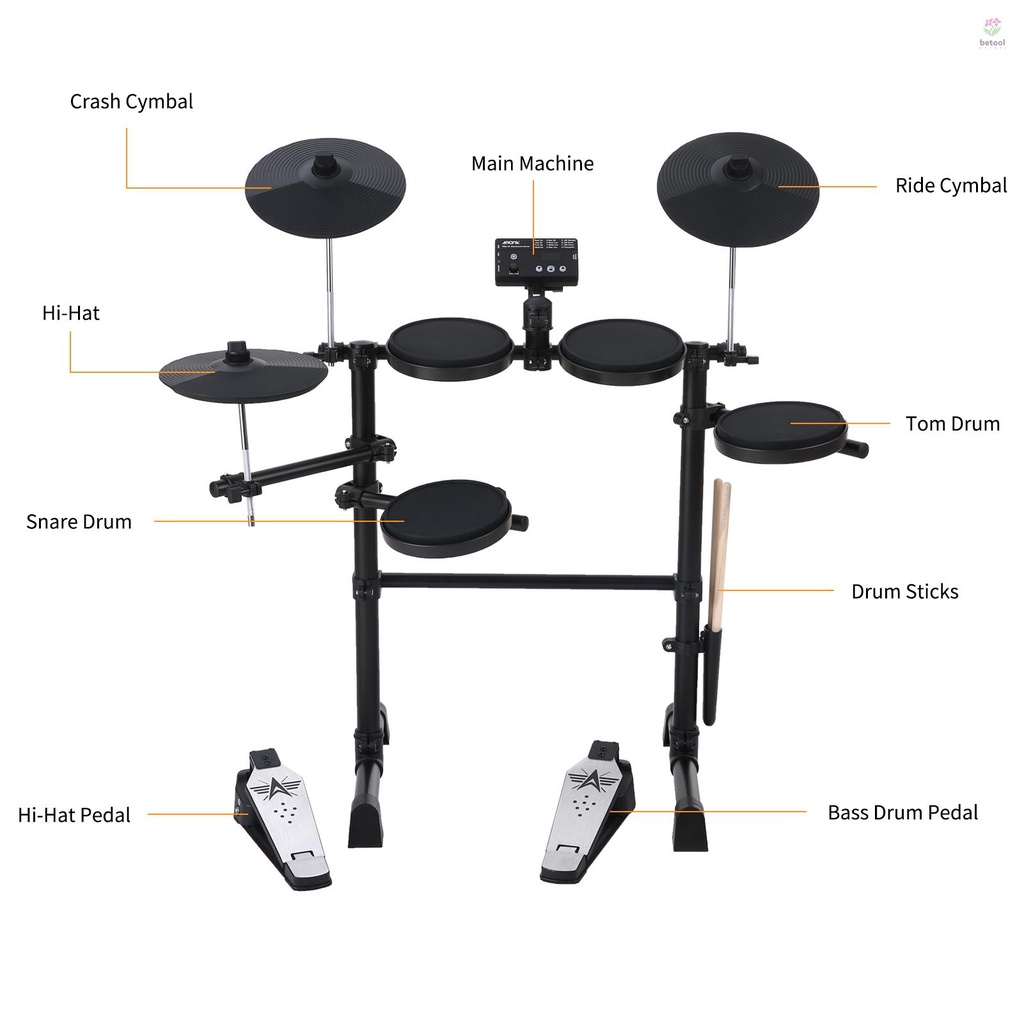 btt-ชุดกลองไฟฟ้า-8-ชิ้น-พร้อมเสียง-144-เสียง-hi-hat-และ-usb-midi-สําหรับผู้เริ่มต้น-ผู้ใหญ่-ของขวัญวันเกิด