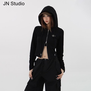 JN Studio แขนเสื้อยาว แจ็คเก็ต เสื้อแจ็คเก็ตผู้หญิง มีชีวิตชีวา ทนทาน New Style ทันสมัย WJK2390ANN37Z230911