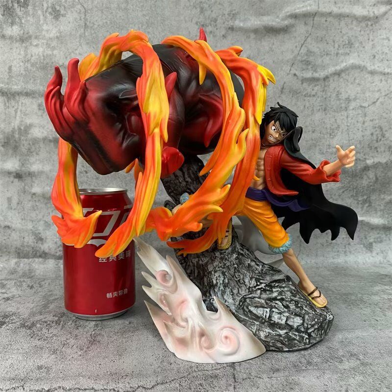 โมเดลฟิกเกอร์ One Piece GK Industry Fire Luffy Four Emperor Straw Hat