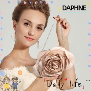 Daphne กระเป๋าถือ กระเป๋าสะพายไหล่ ผ้าไหม ลายดอกไม้ เหมาะกับงานแต่งงาน งานเลี้ยงตอนเย็น