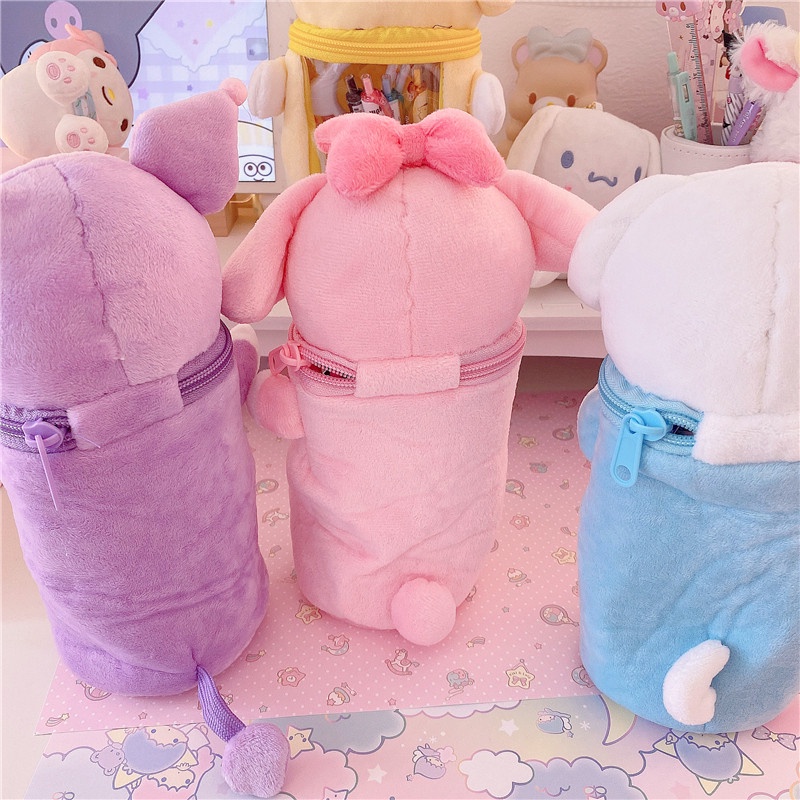 กล่องดินสอ-ขนาดใหญ่-จุของได้เยอะ-ลายการ์ตูนอนิเมะ-sanrio-kuromi-melody-kawaii-cinnamoroll-สีโปร่งใส-สําหรับใส่เครื่องเขียน-ปากกา