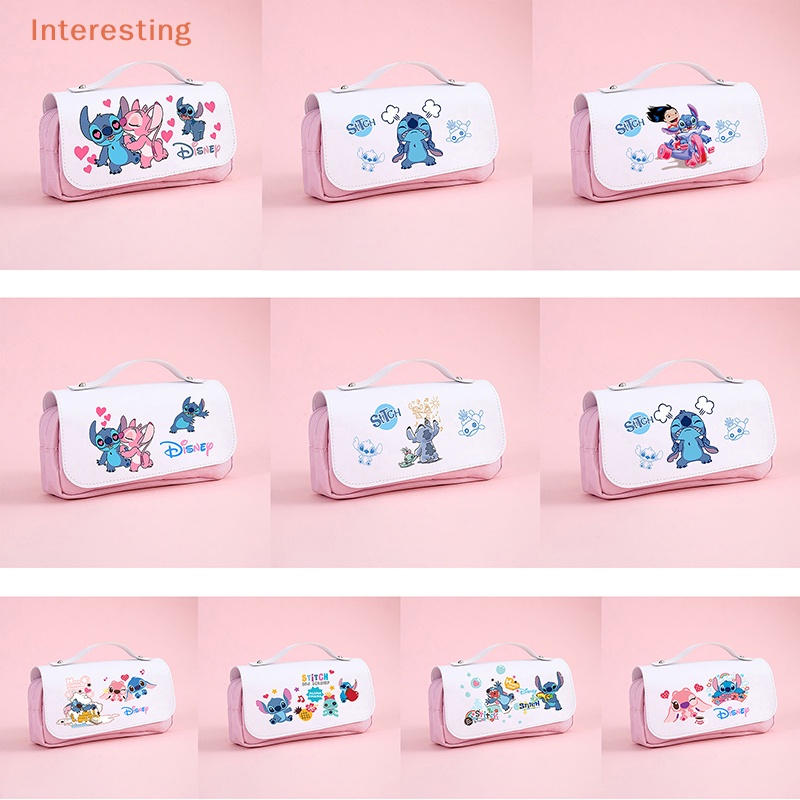 interesting-กระเป๋าดินสอ-ลายการ์ตูนดิสนีย์-stitch-3-ชั้น-มีซิป-กันน้ํา-จุของได้เยอะ-แบบพกพา-สําหรับนักเรียน