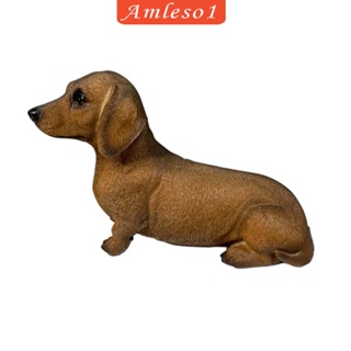 [Amleso1] ฟิกเกอร์เรซิ่น รูปปั้นสุนัขดัชชุน สําหรับตกแต่งบ้าน ออฟฟิศ