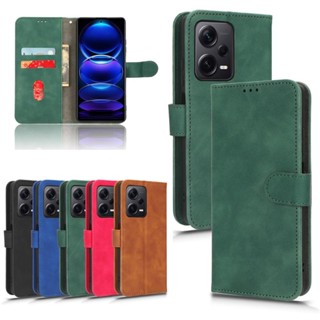 เคสโทรศัพท์มือถือ แบบฝาพับ พร้อมช่องใส่บัตร สําหรับ XiaoMi RedMi Note 12 Pro Plus 5G Sunjolly