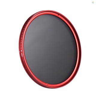 {Fsth} FOTGA 77mm Slim ND Fader Variable Filter Neutral Density ND2 to ND400 Red Replacement for Canon  DSLR Camera