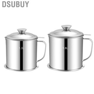 Dsubuy Oil Container  Pot Stainless Steel Strainer Large  for Kitchen Cooking