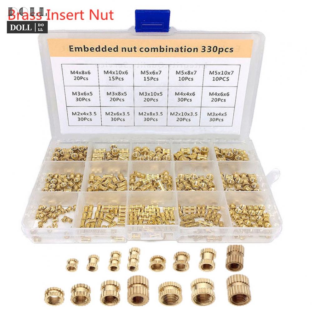 new-molded-copper-nut-set-330-pcs-m2-m3-m4-m5-metric-female-thread-inserts