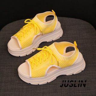 JUSLIN   รองเท้าแตะผู้หญิง ส้นแบน ใส่สบาย สไตล์เกาหลี รองเท้าแฟชั่น 2023 ใหม่  ทันสมัย Comfortable Trendy Beautiful B98G0U4 37Z230910