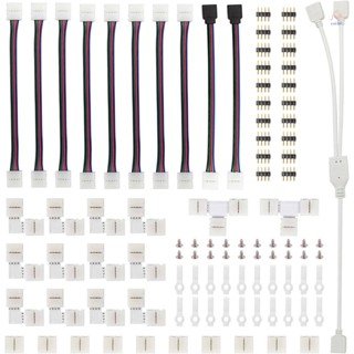 ชุดอุปกรณ์เชื่อมต่อสายไฟ LED 5050 รูปตัว L พร้อมแถบจัมเปอร์ รูปตัว T อุปกรณ์เสริม 95 ชิ้น