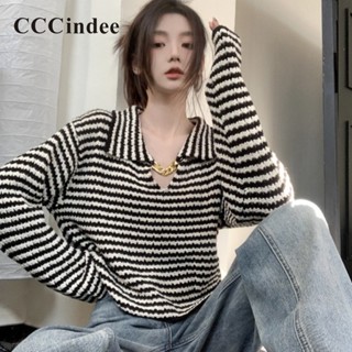 Cccindee เสื้อโปโลแขนยาว เข้ารูป เข้ากับทุกการแต่งกาย แฟชั่นใหม่ สําหรับผู้หญิง 2023