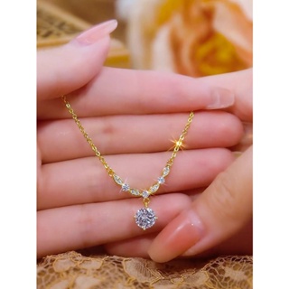 Full diamond personality bright necklace women 2023 new temperament hundred-style clavicle chain Douyin same style jewelry wholesale