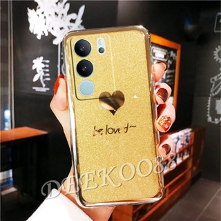 ใหม่ เคสโทรศัพท์มือถือ ชุบไฟฟ้า ลายกลิตเตอร์ Be Loved สําหรับ VIVO V29 V27 V27e Y78 Y27 Y36 Y02T Y02A 5G 4G 2023 V29 VIVOY27