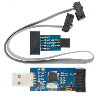 Arduino บอร์ดอะแดปเตอร์โปรแกรมเมอร์ USBASP USBISP AVR USB ISP USB ASP ATMEGA8 ATMEGA128 รองรับ Win7 64K 10Pin เป็น 6 Pin
