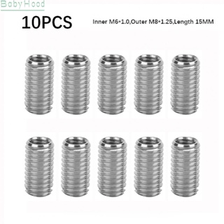 【Big Discounts】Reducer 10pcs Inner M6*1.0 Male Female Nut Outer M8*1.25 Threaded Inserts#BBHOOD