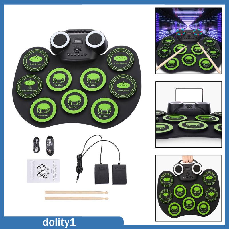 dolity1-ชุดกลองอิเล็กทรอนิกส์-แบบพกพา-สําหรับผู้เริ่มต้น-ของขวัญวันเกิด