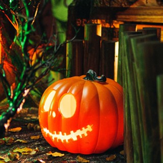 Halloween_ โคมไฟฟักทอง LED พลาสติก สะดุดตา เพิ่มบรรยากาศฮาโลวีน สําหรับบ้าน