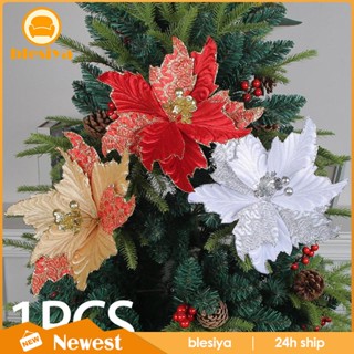 [Blesiya] ดอกไม้ประดิษฐ์ Poinsettia สําหรับตกแต่งต้นคริสต์มาส