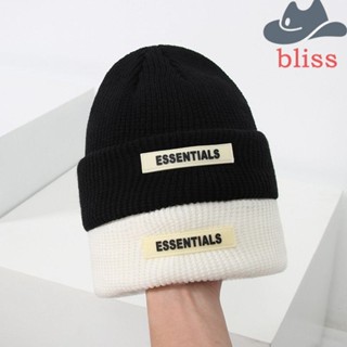 Bliss หมวกบีนนี่ ผ้าขนสัตว์ถัก พิมพ์ลายตัวอักษร เข้ากับทุกการแต่งกาย เรียบง่าย สีแคนดี้ เหมาะกับฤดูหนาว สําหรับผู้ชาย และคู่รัก