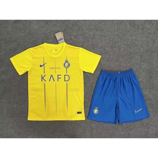 [Adult Suit] 2324 ใหม่ Al-Nassr FC ชุดนักฟุตบอล แขนสั้น กางเกงขาสั้น คุณภาพสูง 7 Ronaldo