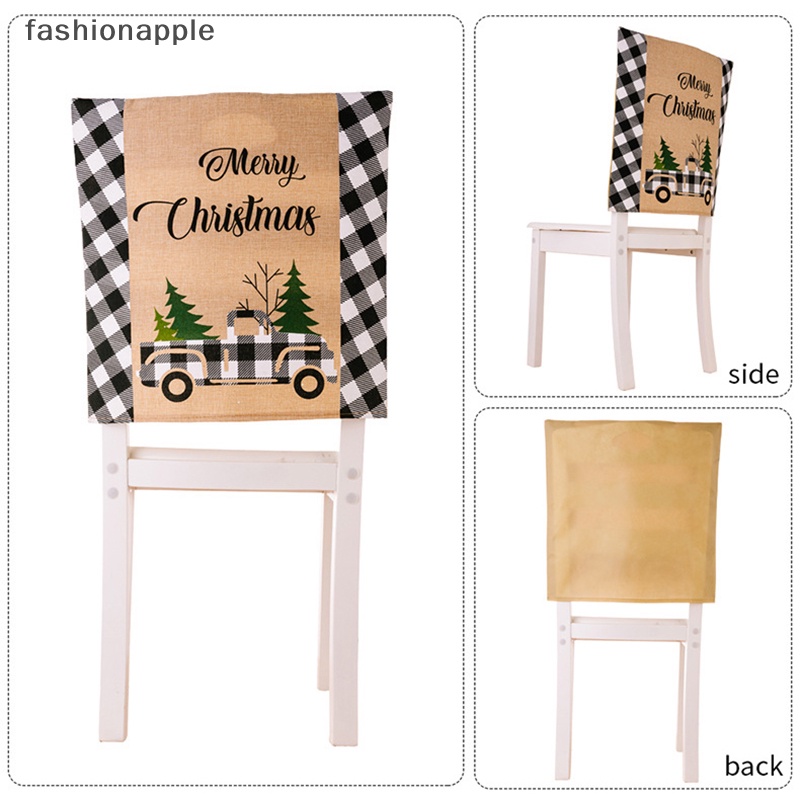 fashionapple-ผ้าคลุมเก้าอี้-ลายซานต้าคลอส-สําหรับตกแต่งห้องครัว