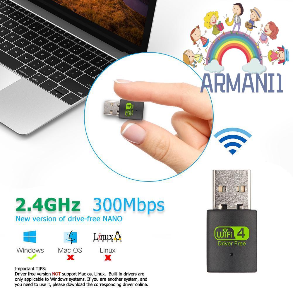 armani1-th-อะแดปเตอร์การ์ดเครือข่ายไร้สาย-wd-3505c-usb-wifi-300mbps-2-4ghz