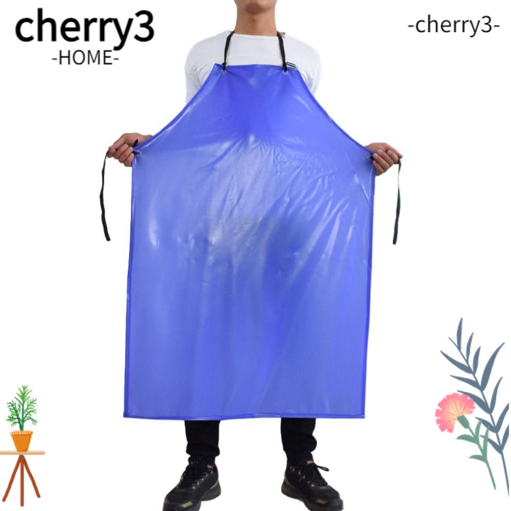 cherry3-ผ้ากันเปื้อน-pvc-สีฟ้า-ปรับขนาดได้-ทนทาน-สําหรับเชฟ-ทําอาหาร-บ้านกาแฟ