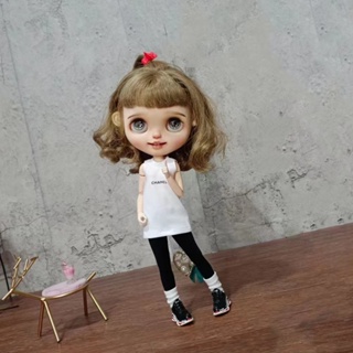 Blythe ob24 ชุดเสื้อเลกกิ้งแขนกุด สําหรับตุ๊กตา