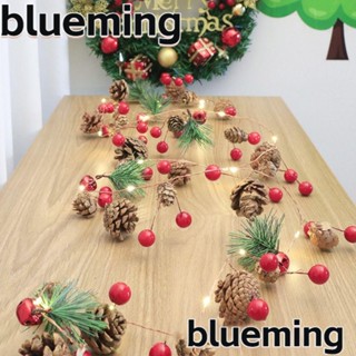 Blueming2 สายไฟหิ่งห้อย LED 20 ดวง รูปเบอร์รี่สีแดง 2 เมตร สําหรับตกแต่งต้นคริสต์มาส ปาร์ตี้ กลางแจ้ง