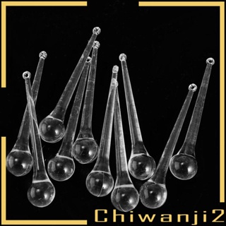 [Chiwanji2] จี้คริสตัล รูปหยดน้ําฝน สําหรับคริสต์มาส 10 ชิ้น