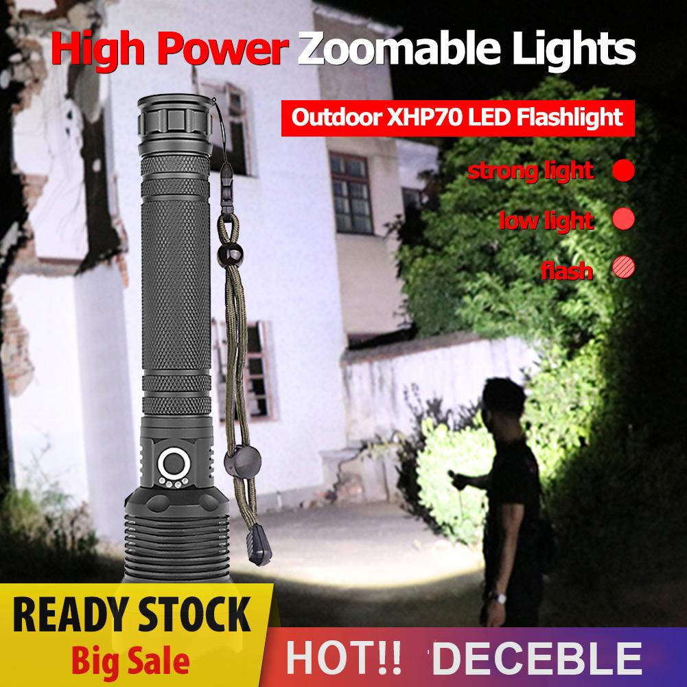 deceble-th-xhp70-ไฟฉาย-led-3-โหมด-2000lm-ชาร์จ-usb-กันน้ํา-ipx4