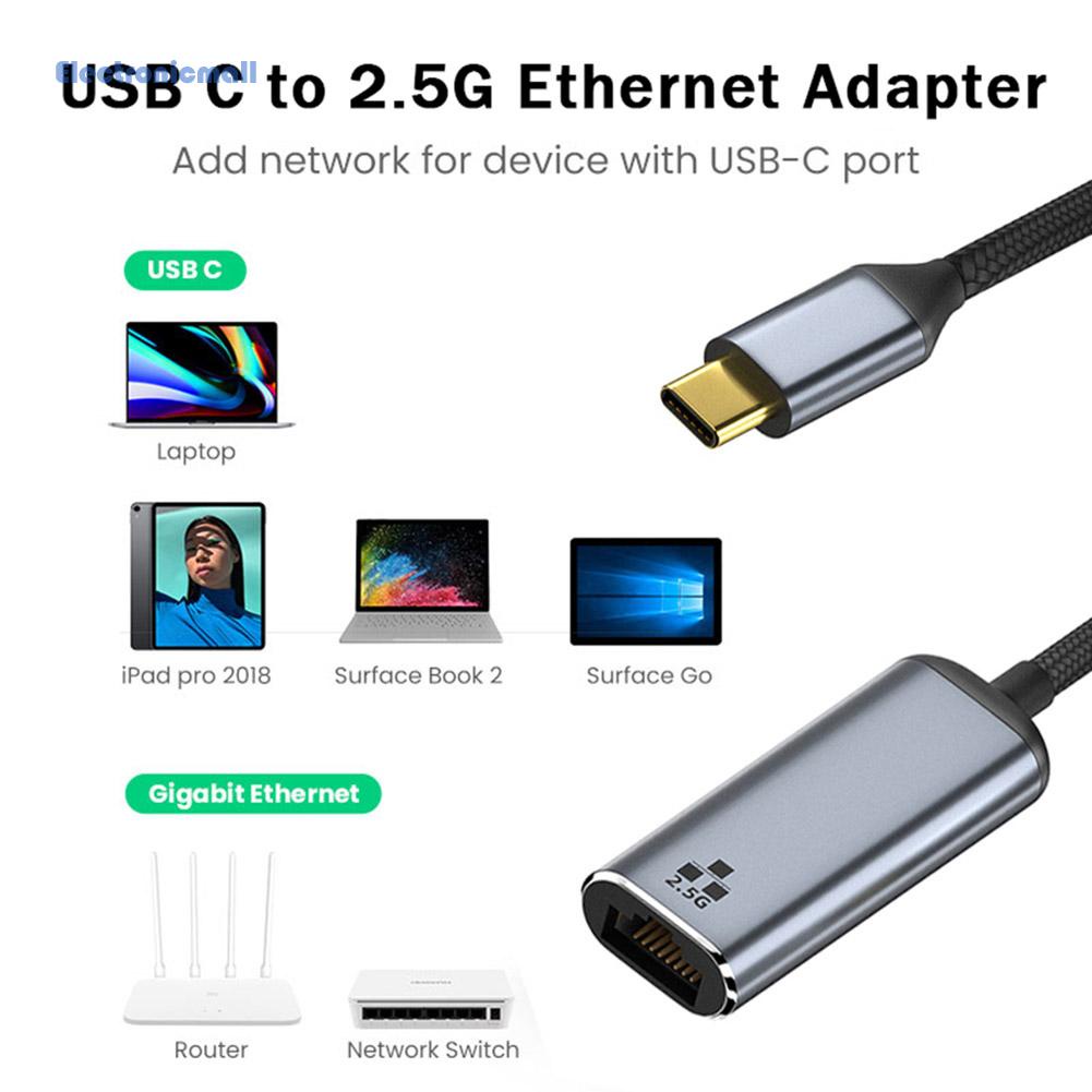electronicmall01-th-อะแดปเตอร์เครือข่าย-usb-c-2500mbps-มีไฟแสดงสถานะในตัว-สําหรับแล็ปท็อป-คอมพิวเตอร์-โน้ตบุ๊ก