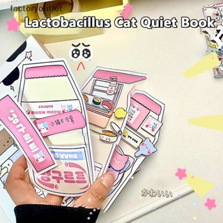 Flth ใหม่ หนังสือเกมสติกเกอร์ รูปการ์ตูนแมวน่ารัก เสียงเงียบ DIY สําหรับเด็ก