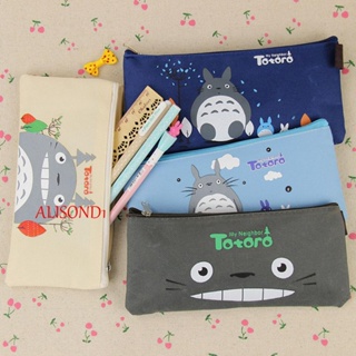 Alisond1 My Neighbor Totoro กระเป๋าใส่ปากกา น่ารัก อุปกรณ์การเรียน ลายการ์ตูนสัตว์ รางวัลนักเรียน กระเป๋าดินสอ