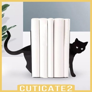 [Cuticate2] ชั้นวางหนังสือ รูปแมวดํา สําหรับตกแต่งโต๊ะทํางาน สํานักงาน
