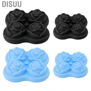 Disuu Flower Shape Ice Tray Cube 4 Holes for Family Bar