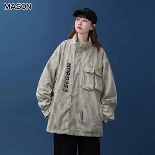 Mason เสื้อแจ็กเก็ตแขนยาว สไตล์ญี่ปุ่น ฮาราจูกุ ใส่ได้ทั้งชาย และหญิง
