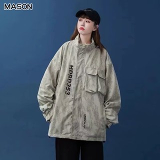 Mason เสื้อแจ็กเก็ตแขนยาว สไตล์ญี่ปุ่น ฮาราจูกุ ใส่ได้ทั้งชาย และหญิง