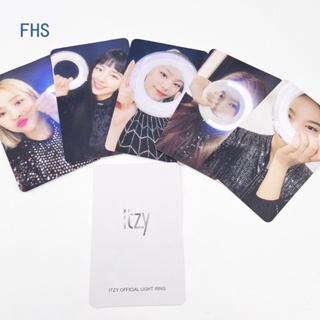 Fhs 5 ชิ้น / เซต kpop itzy idol cheer light การ์ดรูปภาพ