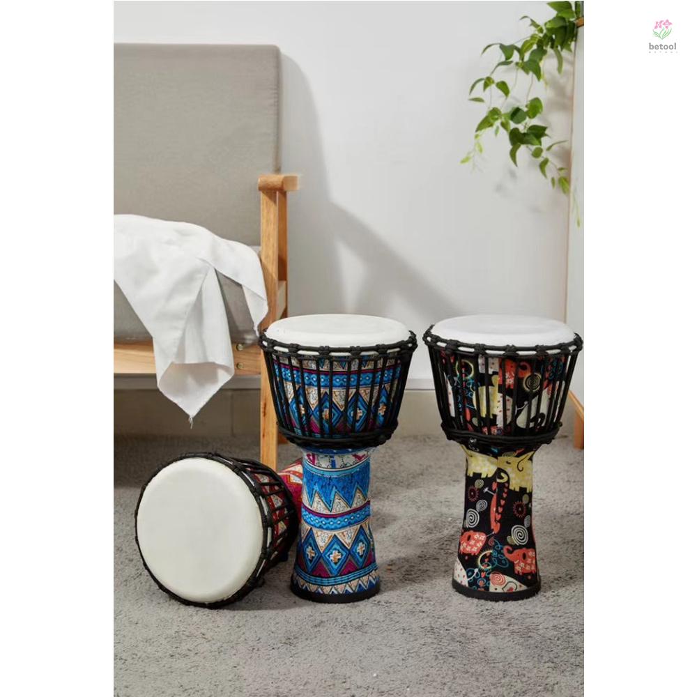 btt-เครื่องดนตรีกลองแอฟริกัน-djembe-8-นิ้ว-แบบพกพา-สีสันสดใส