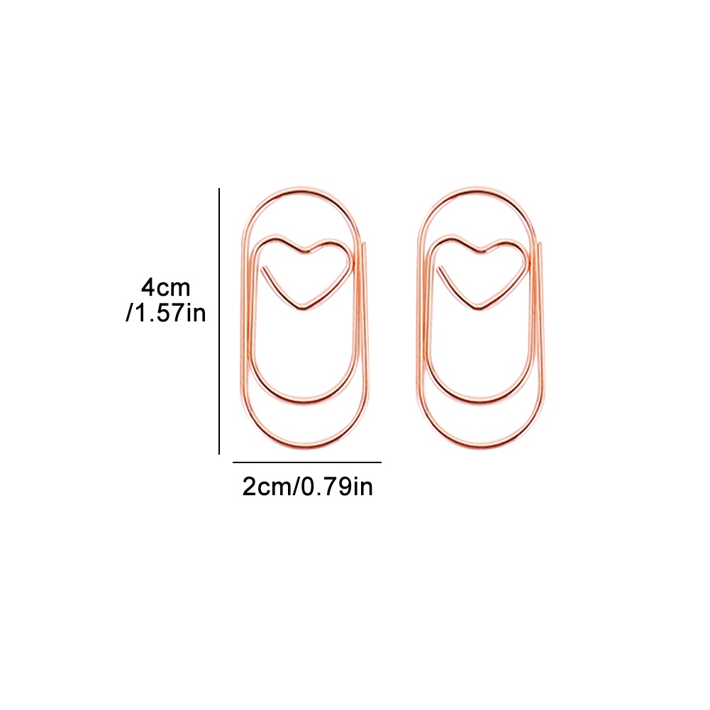 คลิปหนีบกระดาษ-รูปหัวใจน่ารัก-กันลื่น-สีโรสโกลด์-สําหรับโรงเรียน-สํานักงาน-จํานวน-50-ชิ้น